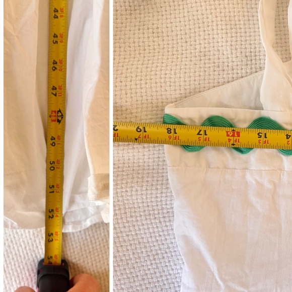 PALMS AWAY White Tiered Maxi Dress w Colorful Ric-Rac & Bow Straps - Picture 16 of 16